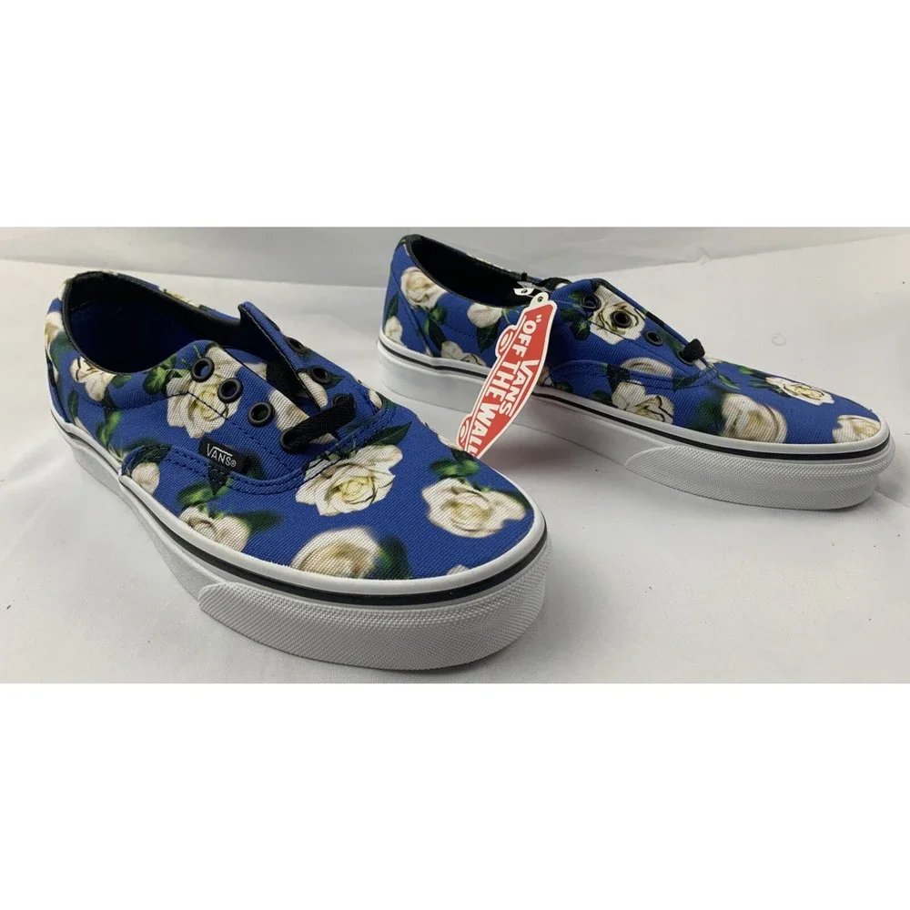 Vans Women's Era Romantic Floral Blue Multicolor Skate Shoes Size 7.5 Men Size 6 - Picture 1 of 7